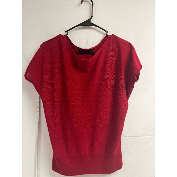 The Limited Womens Tunic Cap Sleeve Crew neck Casual Blouse Red Size Medium - Picture 1 of 6